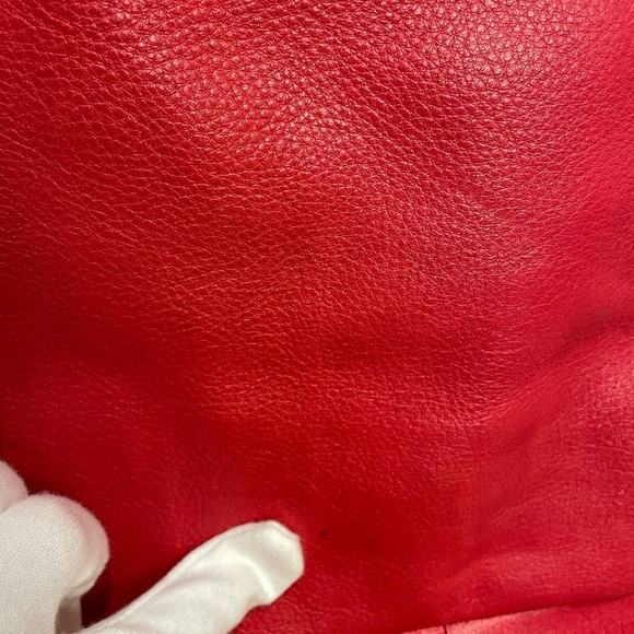 B Makowsky Red Leather Handbag - Picture 4 of 16